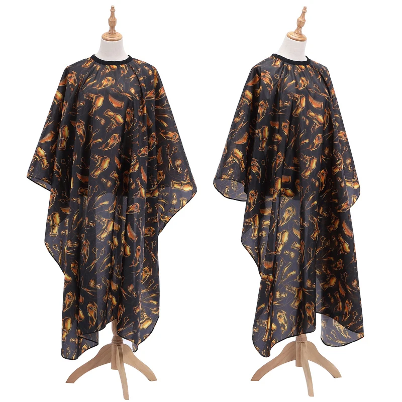 Новинка одежда для парикмахерских фартук с золотым узором полиэфирная накидка