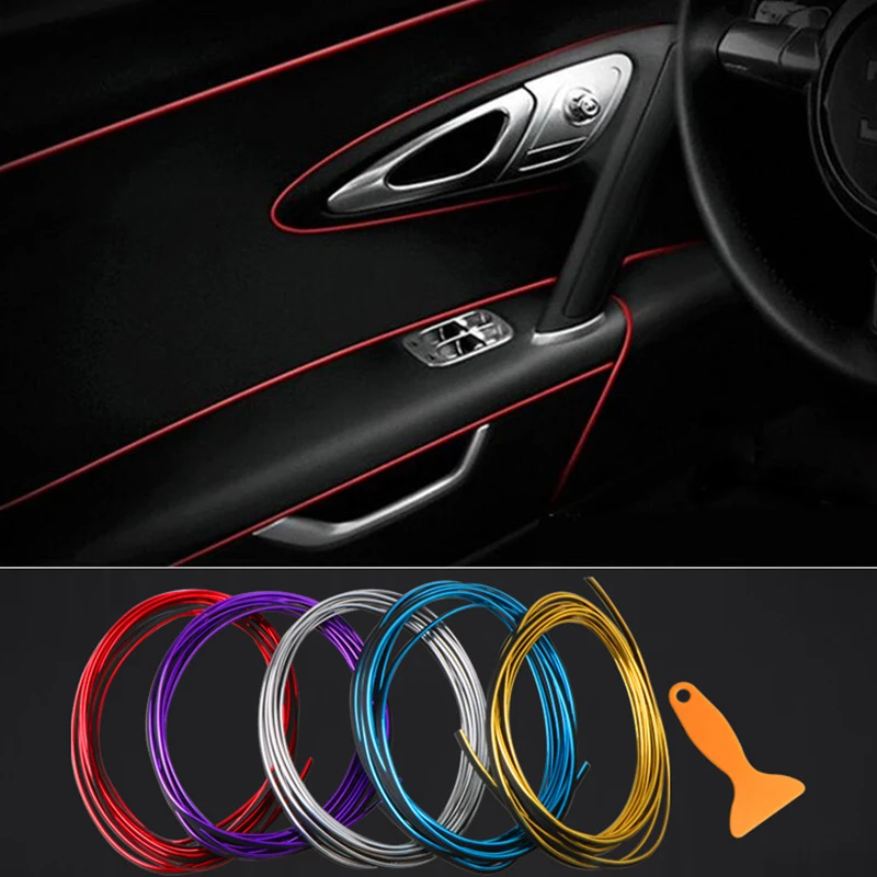 

5M/1M Universal Car Moulding Decoration Flexible Strips Interior Auto Mouldings Car Cover Trim Dashboard Door Edgein Car-styling