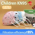 Симпатичная детская маска FFP2 N95, тканевая маска, 5 слоев, KN95, лицевая маска N95mask, мультяшный принт панды Ffp3, респиратор, детская маска