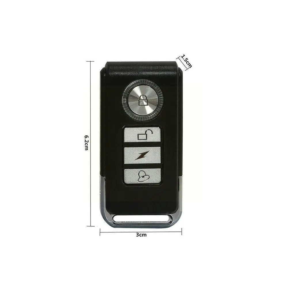 

1set Wireless Alarm Anti-theft Vibration Motorcycle Waterproof Pc Alarm Sensors Bicycle Security Remote with Materia Shell U6J0