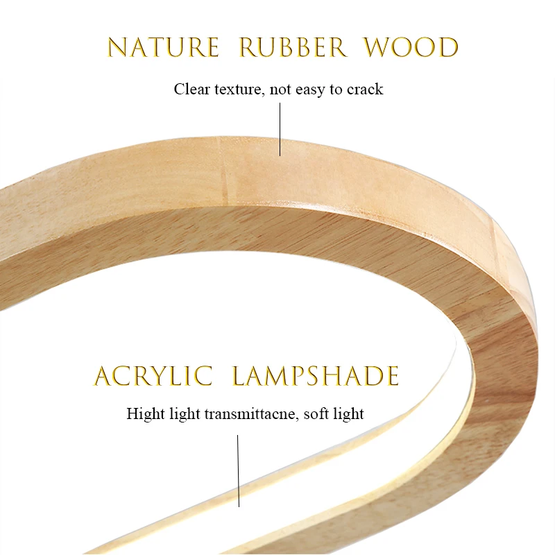 Светодиодный подвесной светильник из дерева для кухни обеденный стол