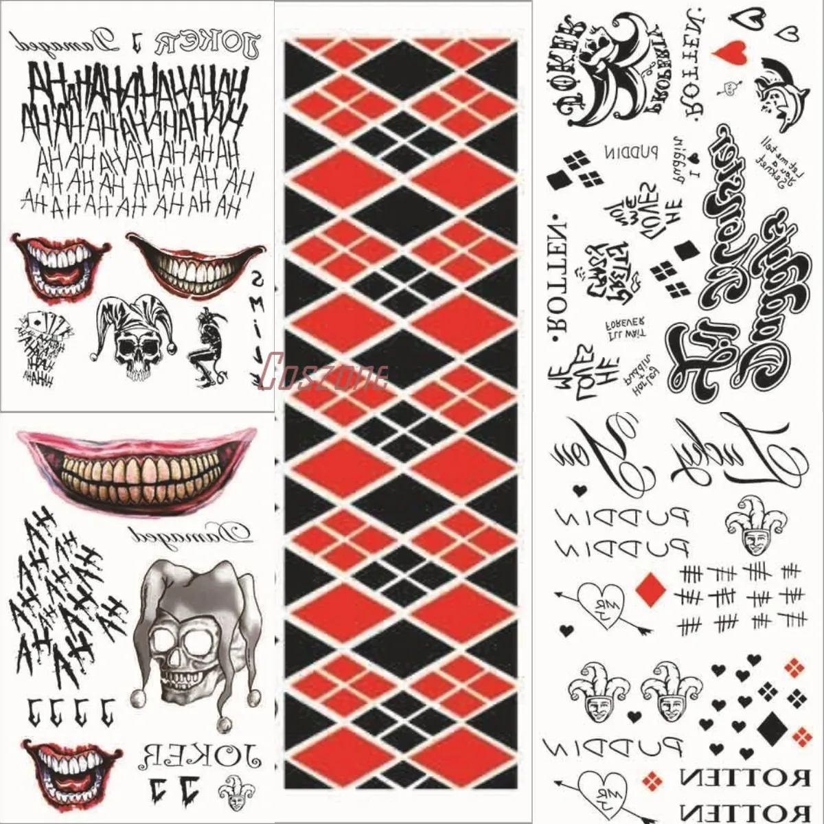 Отряд Самоубийц Джокер Харли Временная водостойкая переводная татуировка