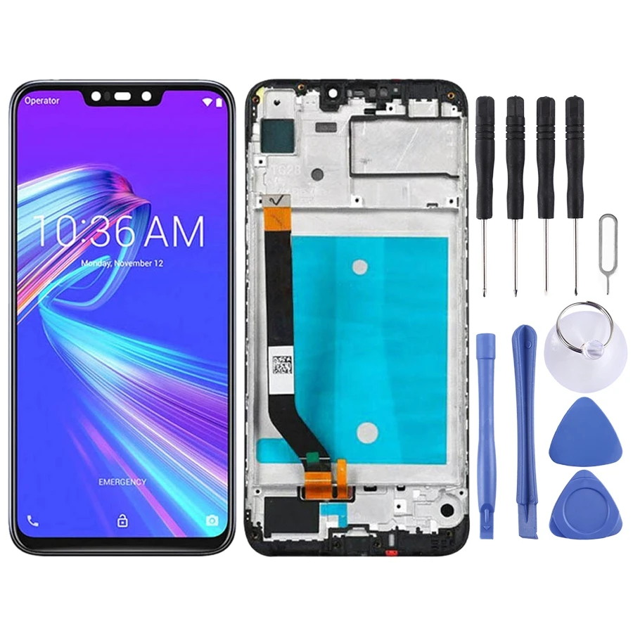 ЖК экран и дигитайзер в сборе с рамкой для Asus Zenfone Max M2 ZB633KL / ZB632KL X01AD (черный)|Экраны