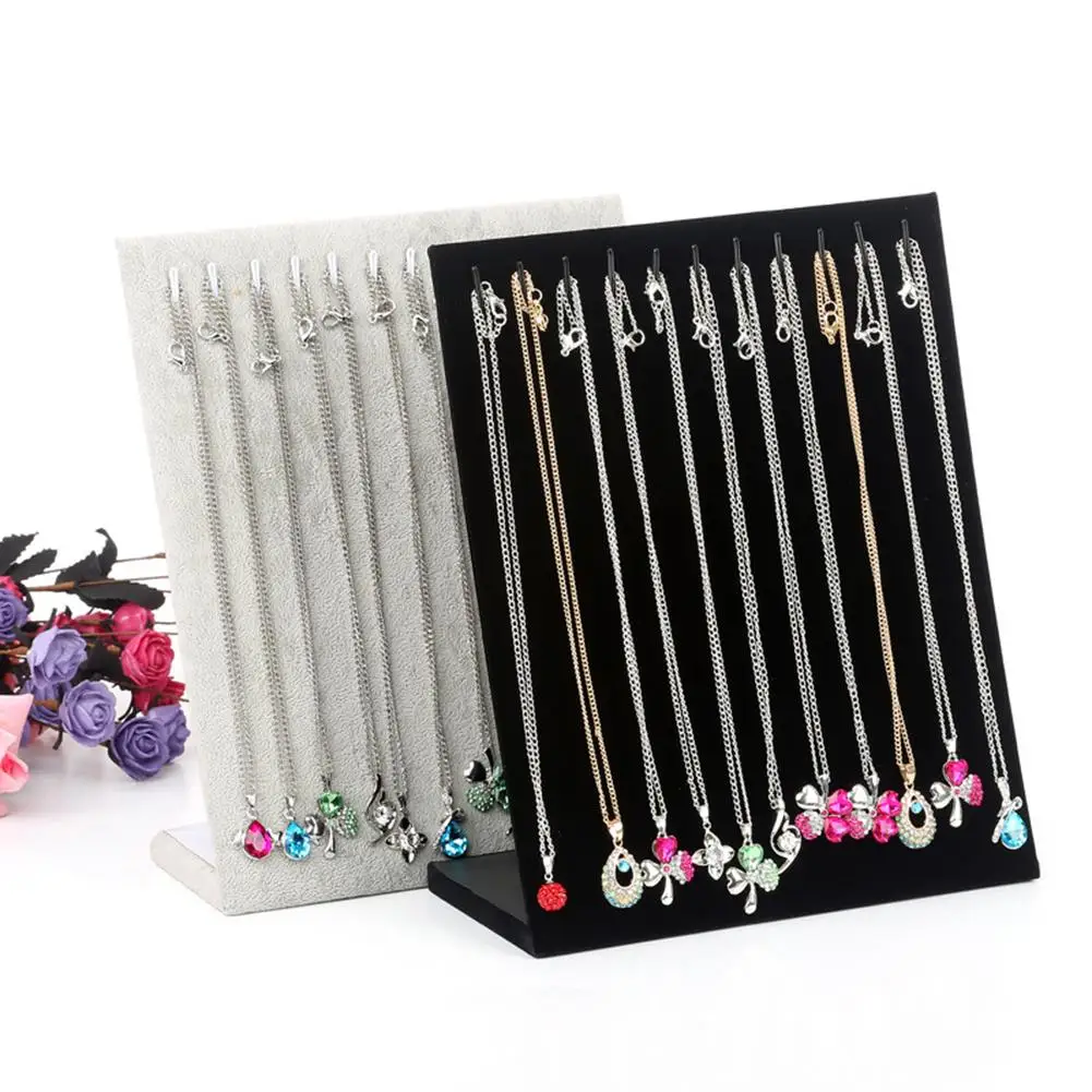 

jewelry organizer Velvet Necklace Chain Jewelry Display Earring Holder Bracelet Organizer Easel Stand Rack jewellery organizer