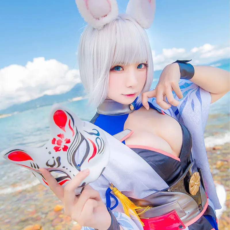 

Kaga Azur Lane Cosplay Anime Azur Lane Costume Female Dress Skirt Kaga Fox Kimono Costume Women for Halloween Exhibitions
