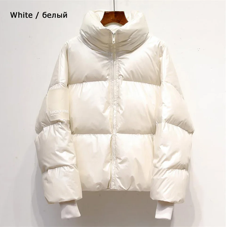 

New Glossy Women Jacket Waterproof Parka Snowproof Winter Jacket Women Fashion Windproof Warm Padded Down Parkas Female Coat