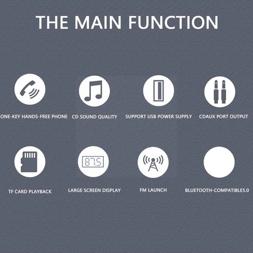 

Автомобильный MP3 Bluetooth совместимый 5,0 воспроизведение музыки без потерь приемник без потерь музыкальные аксессуары плеер FM карта передатчи...