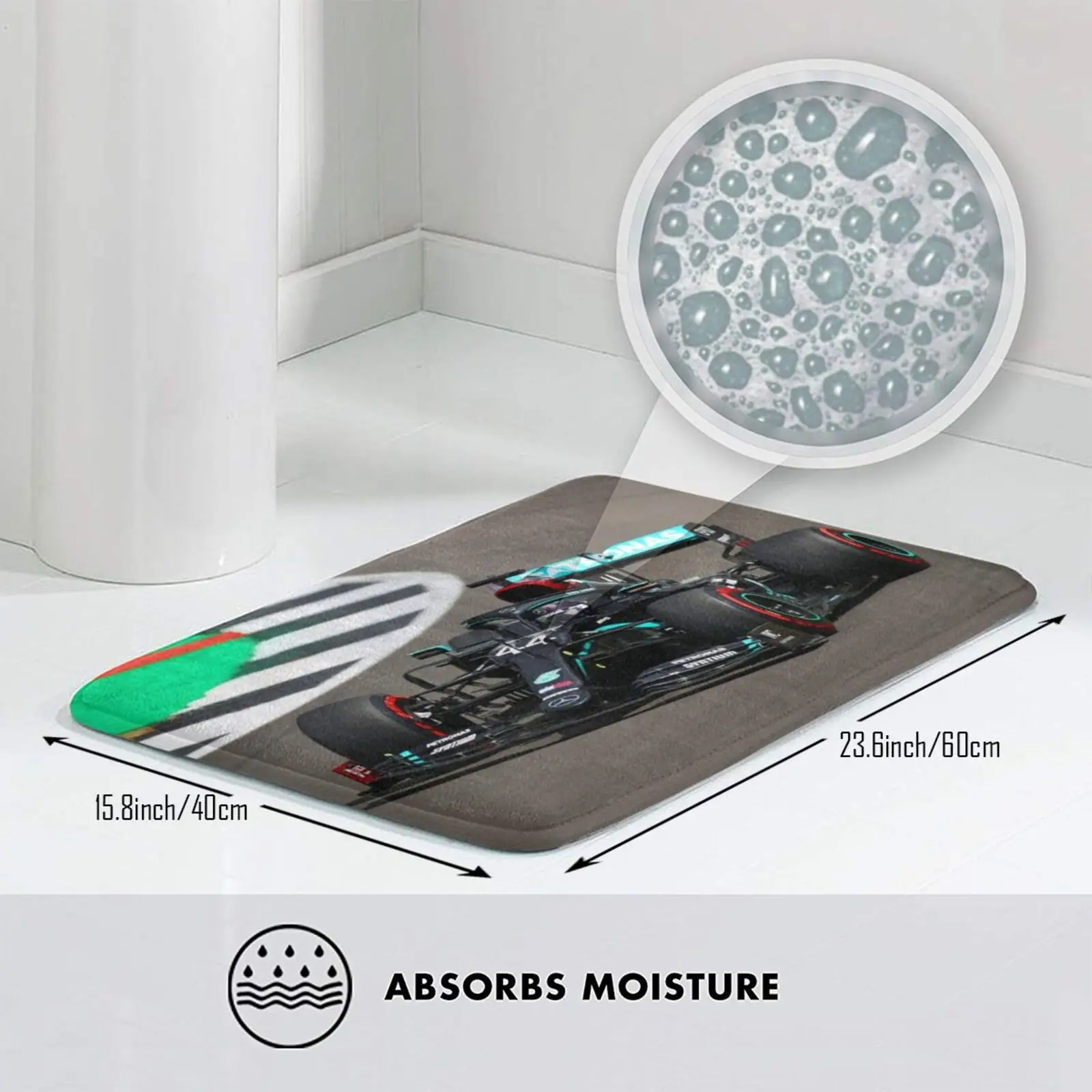 Льюис гонки во время 70-летия Grand Prix 2020 коврик для входной двери ванной Квебек Carey