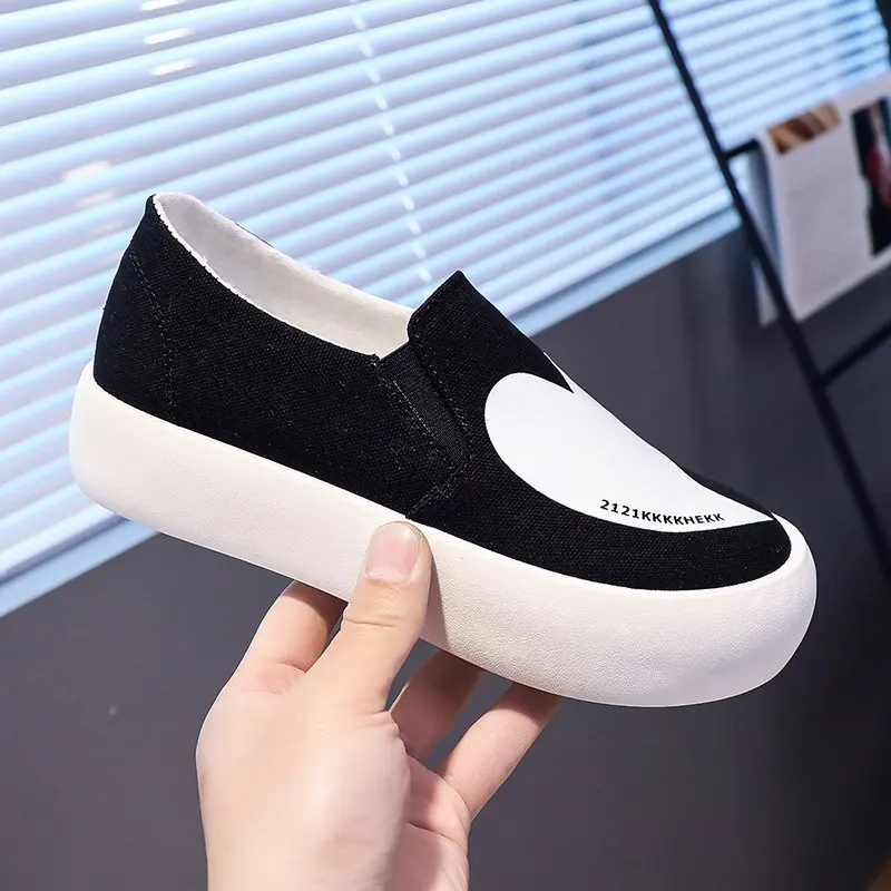 

Women Sneakers Breathable Outdoor Walking Woman Vulcanized Casual Shoes Lace-Up Ladies Shoes Fashion Canvas Female Sneakers
