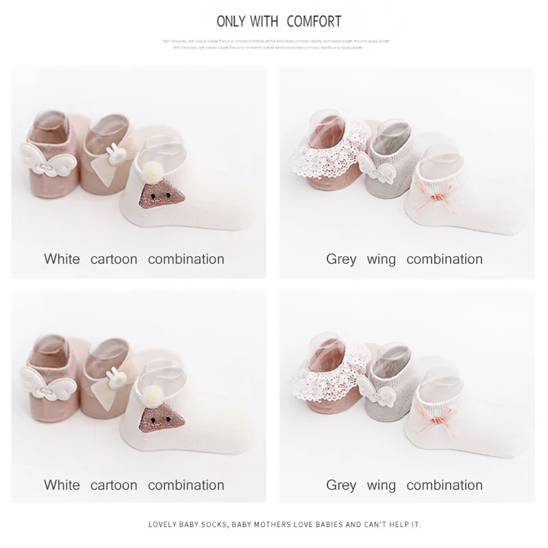 3 пар/лот детские носки по щиколотку хлопковые нескользящие тапочки Детская