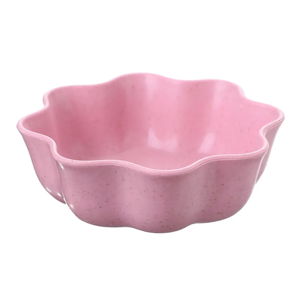 

6pcs/set Mini Heart Shaped Pigments Plastic Soy Dish Sauce Vinegar Dishes Kitchen Small Plate Set Tableware Gifts