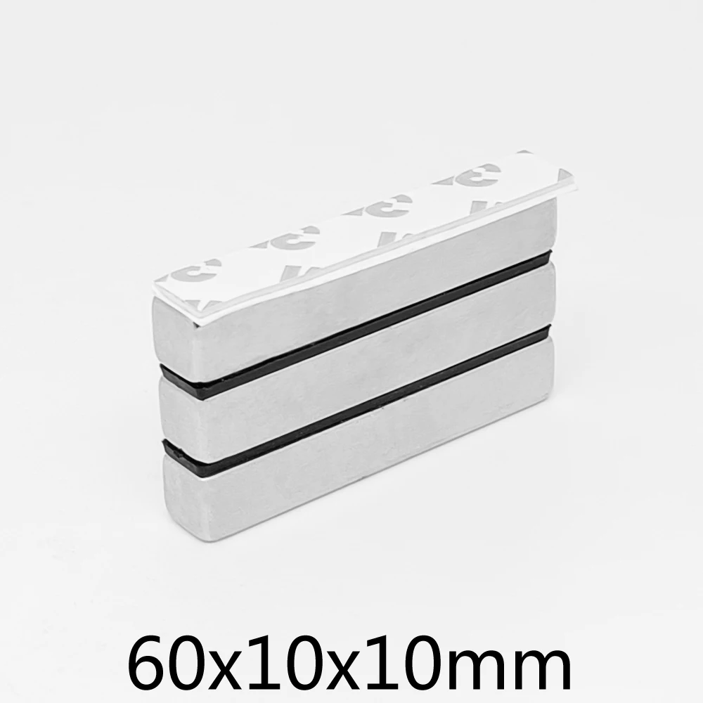 1/2/5/10 шт. лист 60x10x10 мм мощные магнитные магниты с лентой 3 м 60*10*10 блок постоянный