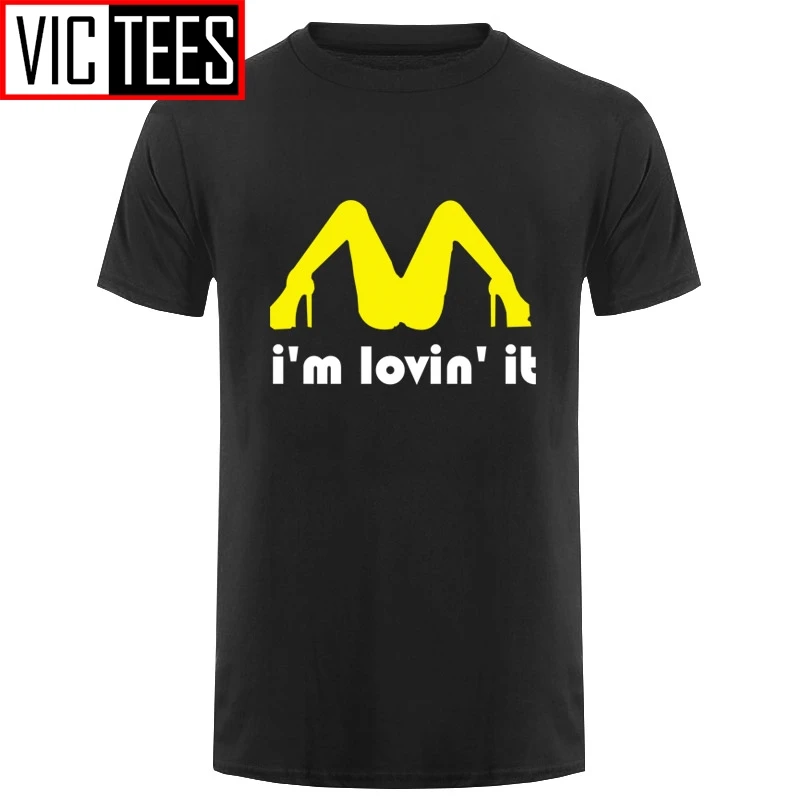 Мужская Трехцветная футболка с надписью I'm Love It inaсобственate нападение