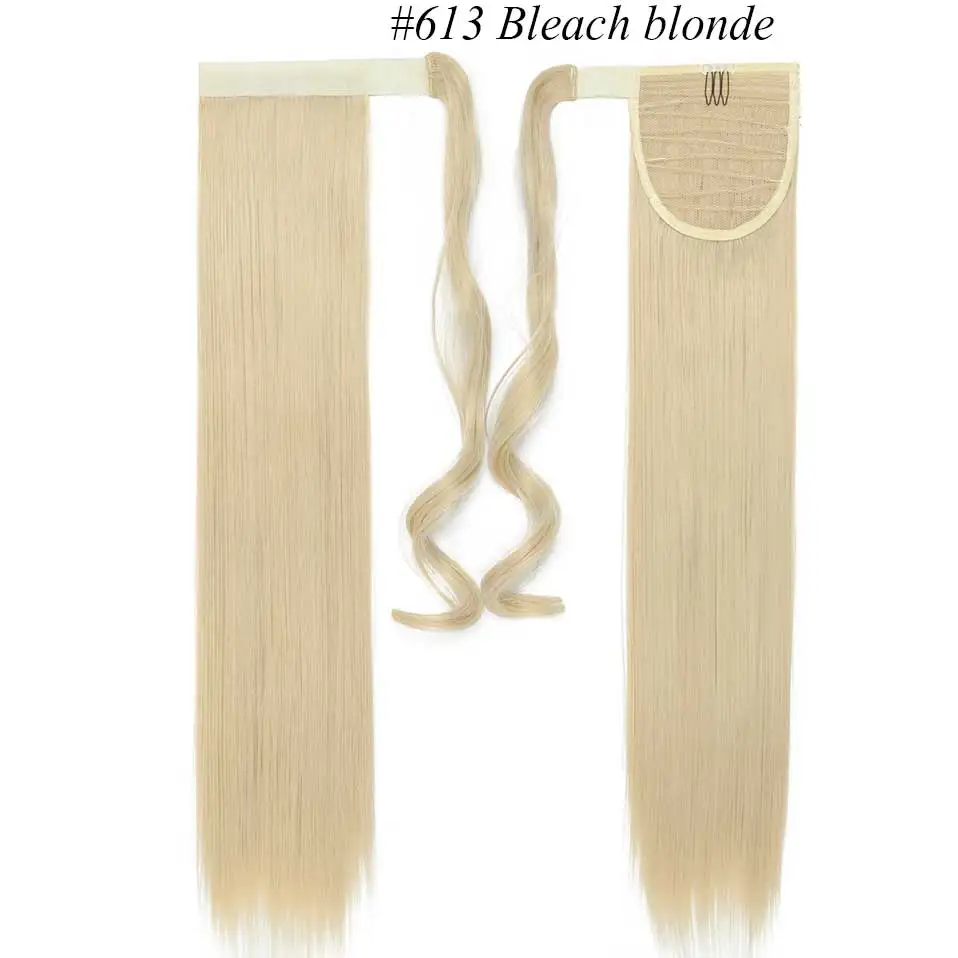 bleach blonde S-noilite, накладные волосы, конский хвост, длинные прямые волосы, синтетические волосы, 2" 26", шиньон, заколка в конский хвост, 10 цветов - Цвет: bleach blonde