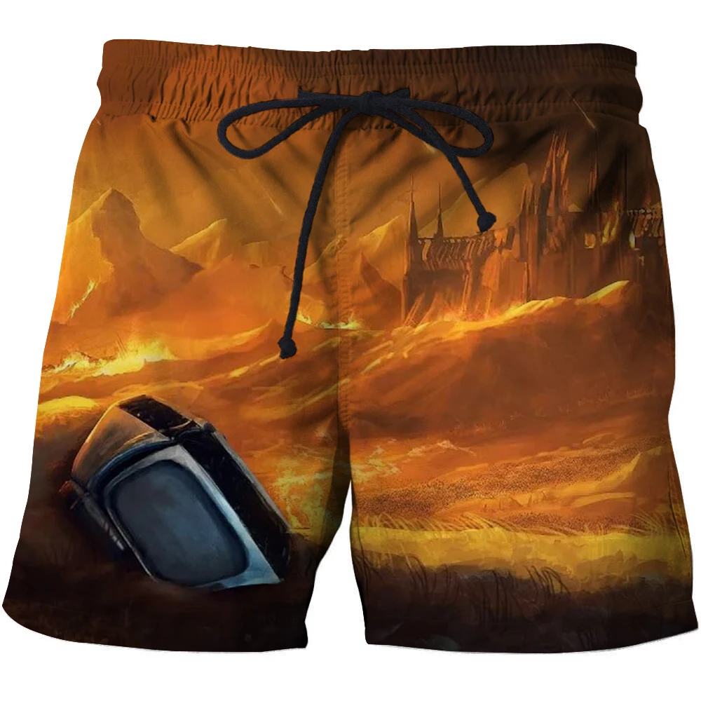 

3D men's printed beach pants Fashion casual quick-drying sports shorts Bermuda Basketball Shorts Unisex shorts