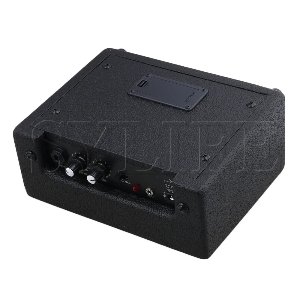 Пластиковый черный гитарный усилитель 9 В/5 Вт удобный небольшой