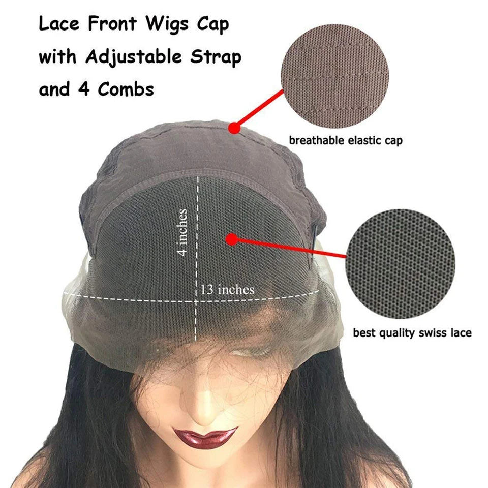 Парик на сетке 13x4 фронтальный парик прямой спереди 180 Remy 32 дюйма бразильский из