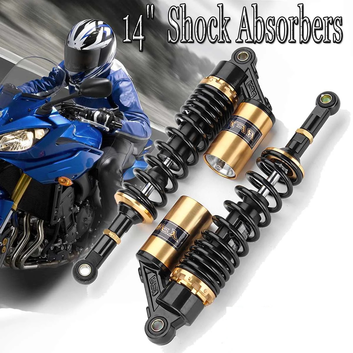 

Universal 360mm 14" Motorcycle Rear Air Spring Shock Absorbers Suspension For Honda/Yamaha/Suzuki ATV Dirt Bike