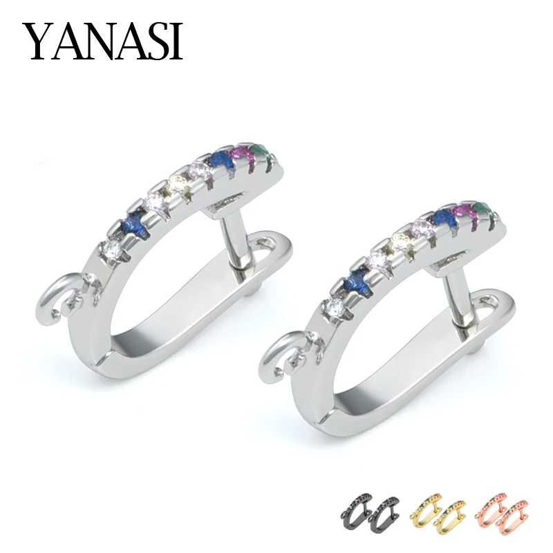 швензы Красочный кубический цирконий крючки для серьг застежки аксессуары DIY