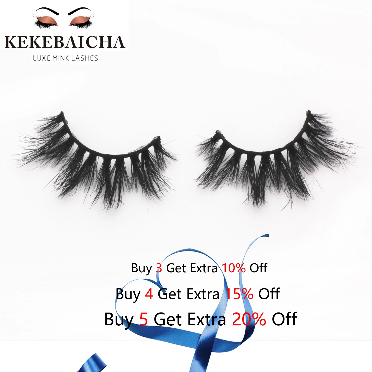 

KEKEBAICHA 5d mink eyelashes long lasting mink lashes natural dramatic volume eyelashes extension thick long 3d false eyelashes