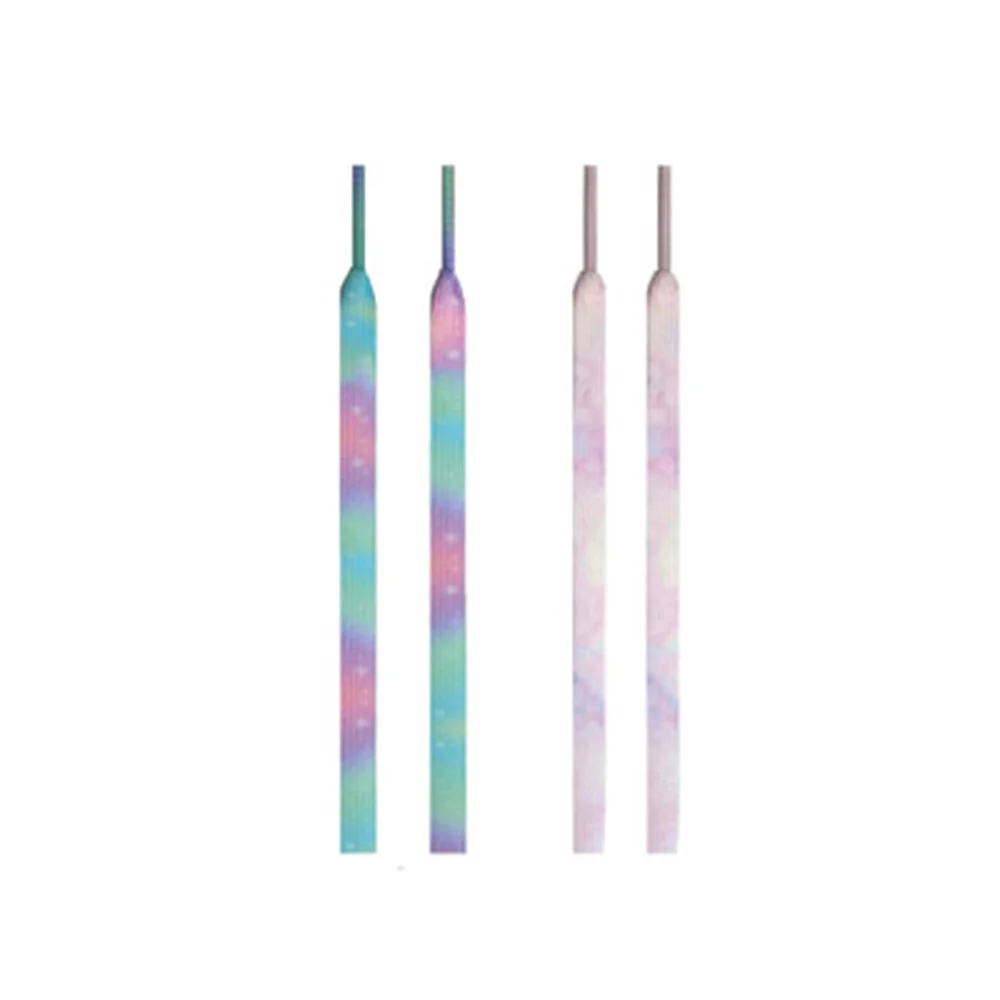 

2021 Новый 1 пара Красочные тай-дай градиент шнурки для кроссовок и обувь на плоской подошве на шнурках; Туфли из текстиля для активного отдыха...