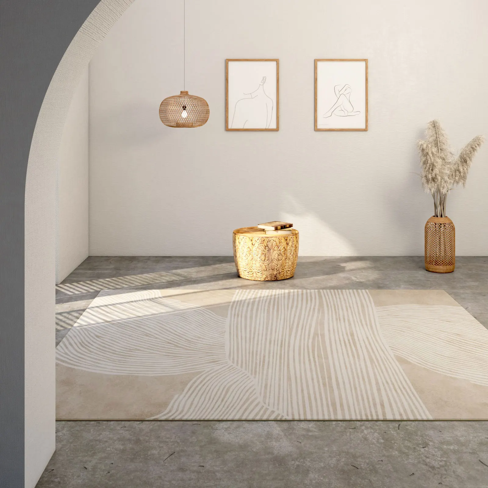 Скандинавские художественные ковры для гостиной минималистичный моющийся ковер