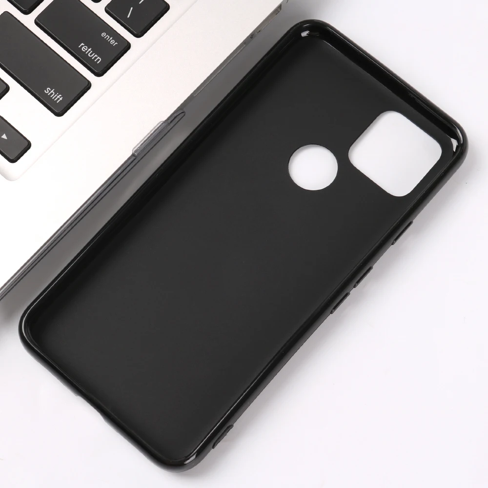 

ROEMI ForGoogle Pixel 5 Solid Color Solid Black TPU Pudding Cove Simple Soft Scratch-Resistant Dirt-Resistant