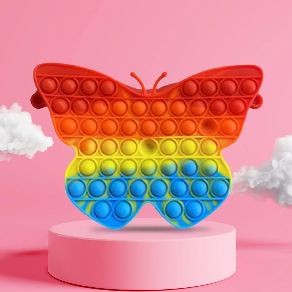 

2021 Пузырьковые силиконовые сумки через плечо, Пузырьковые игрушки-антистресс, Пузырьковые игрушки-бабочки, сумка на плечо, антистрессовая ...