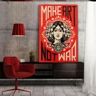 Картина на холсте с надписью не война подчиняться, винтажная Настенная картина Шепарда Фэйри для гостиной, спальни, постер для украшения дома