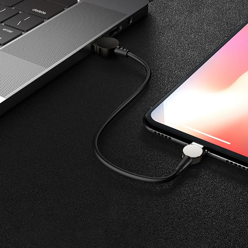 Магнитный кабель USB Type C для синхронизации данных нейлоновый Плетеный