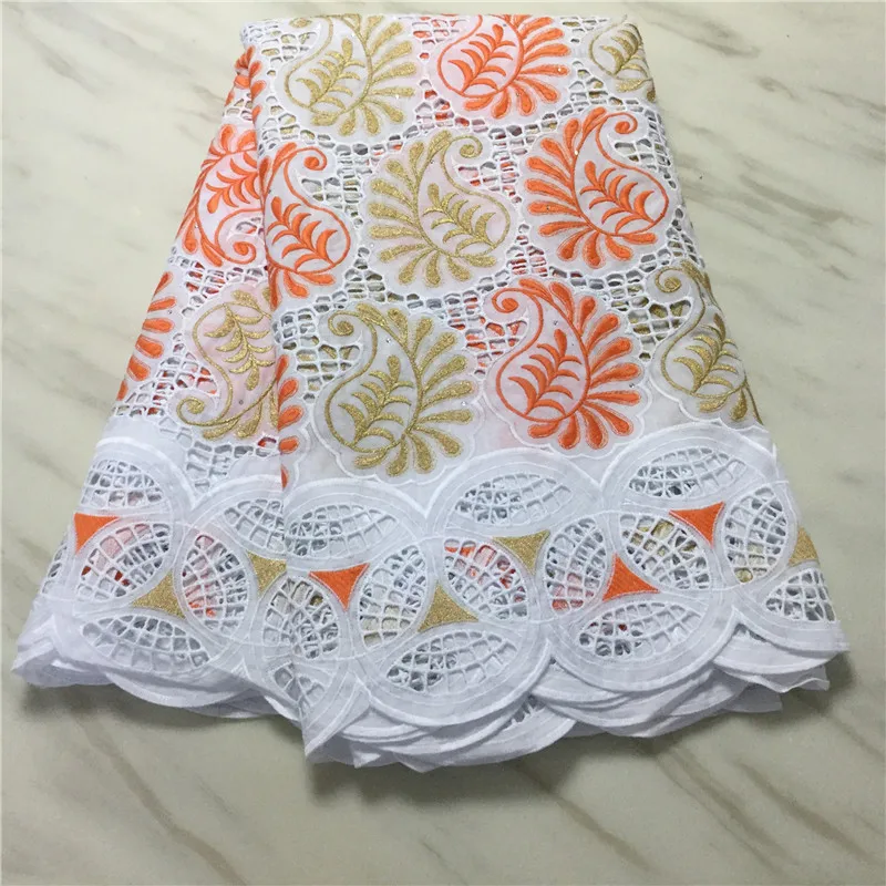 Вышивка из австрийского хлопка нигерийские сухие кружевные ткани 2019 высокое