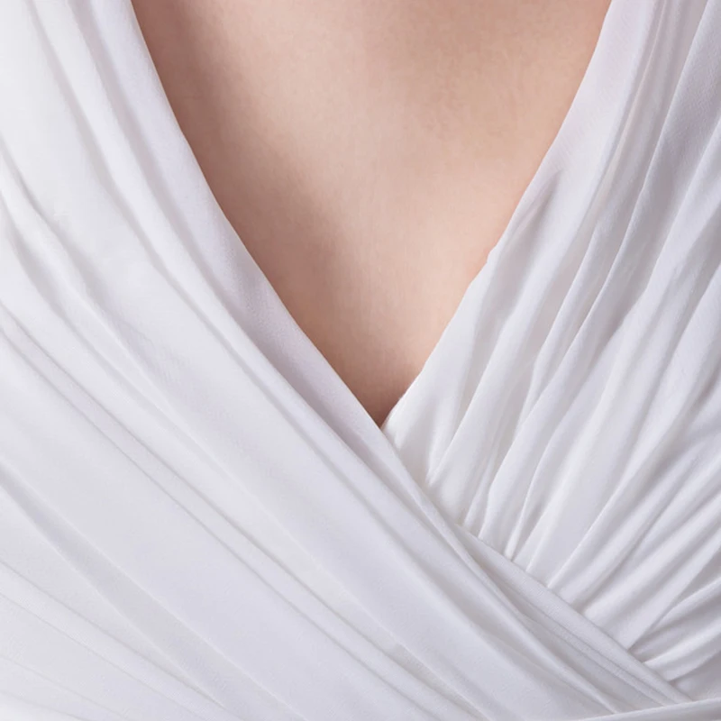 Элегантные женские длинные свадебные платья 2020 шифоновые облегающие вечерние с v