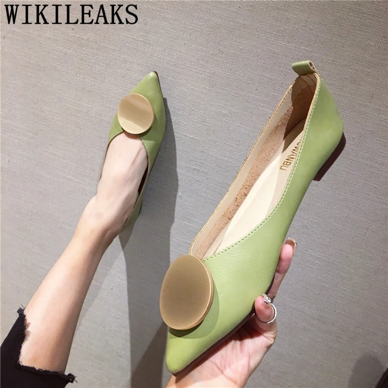 Женская обувь без шнуровки Обувь с острым носком на плоской подошве Ботинки