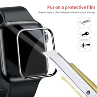 soft glass for apple watch series 7 45mm 41mm iwatch 6 5 4 3 se 44mm 40mm 42mm 38mm 9d hd full film apple watch screen protector