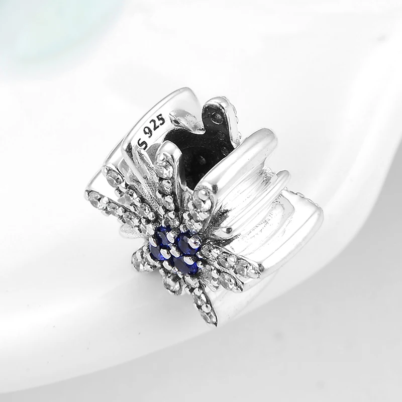 Новинка Лидер продаж бусины подвески в виде красивых фейерверков из серебра с