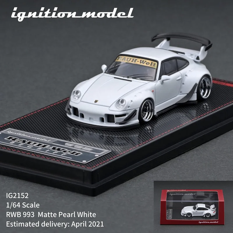 

IG 1:64 RWB 993 матовая жемчужная белая модель автомобиля