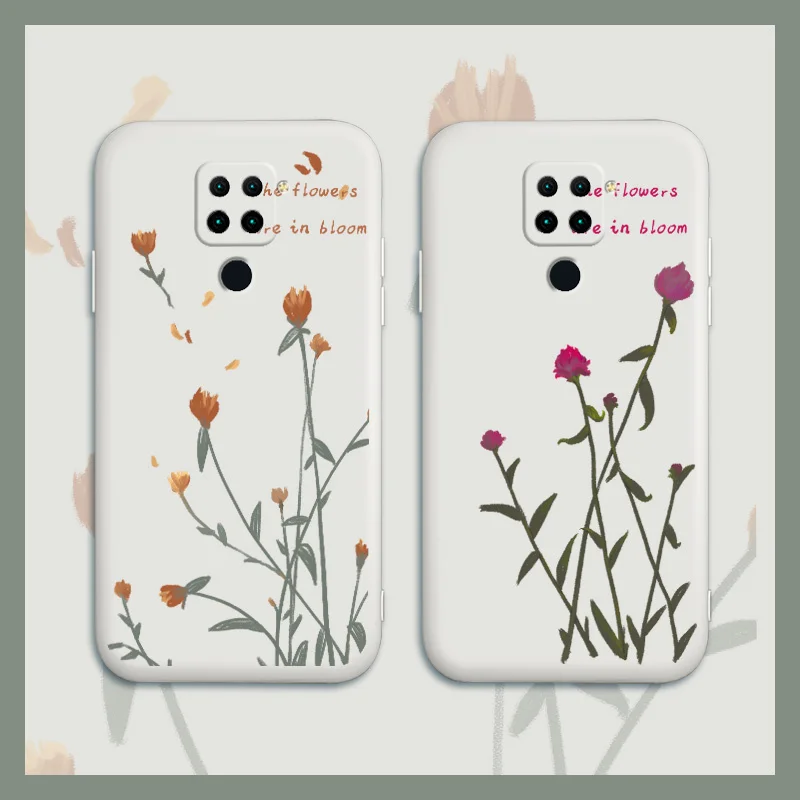 

Tulip Phone Case For Xiaomi Redmi 9 9A Note 9 9T 8 7 Pro K40 K30 K20 Liquid Silicone Cover