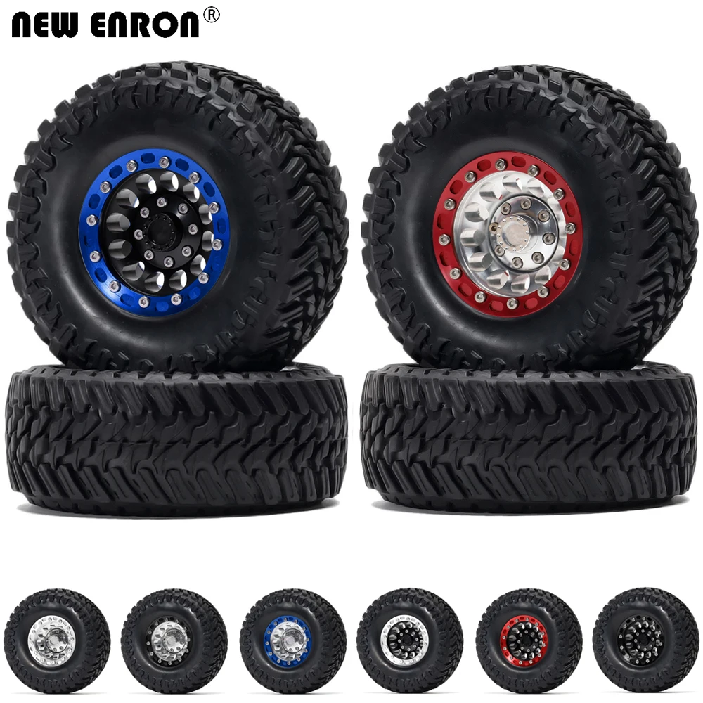 

NEW ENRON 1.9" Metal Beadlock Wheel Rim & 108mm Tire 4PCS for 1:10 RC Crawler Traxxas TRX4 AXIAL D90 SCX10 TF2 Tamiya CC01 RC4WD