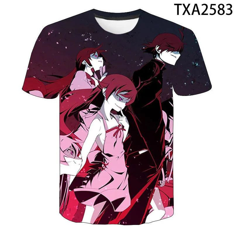 

3d T-shirt Oshino Men's And Women's Children's T-shirt Anime Clothing Tops