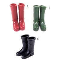 1pairs 112 scale dollhouse miniature rubber rain boots dolls accessories home garden yard decoration red blue black