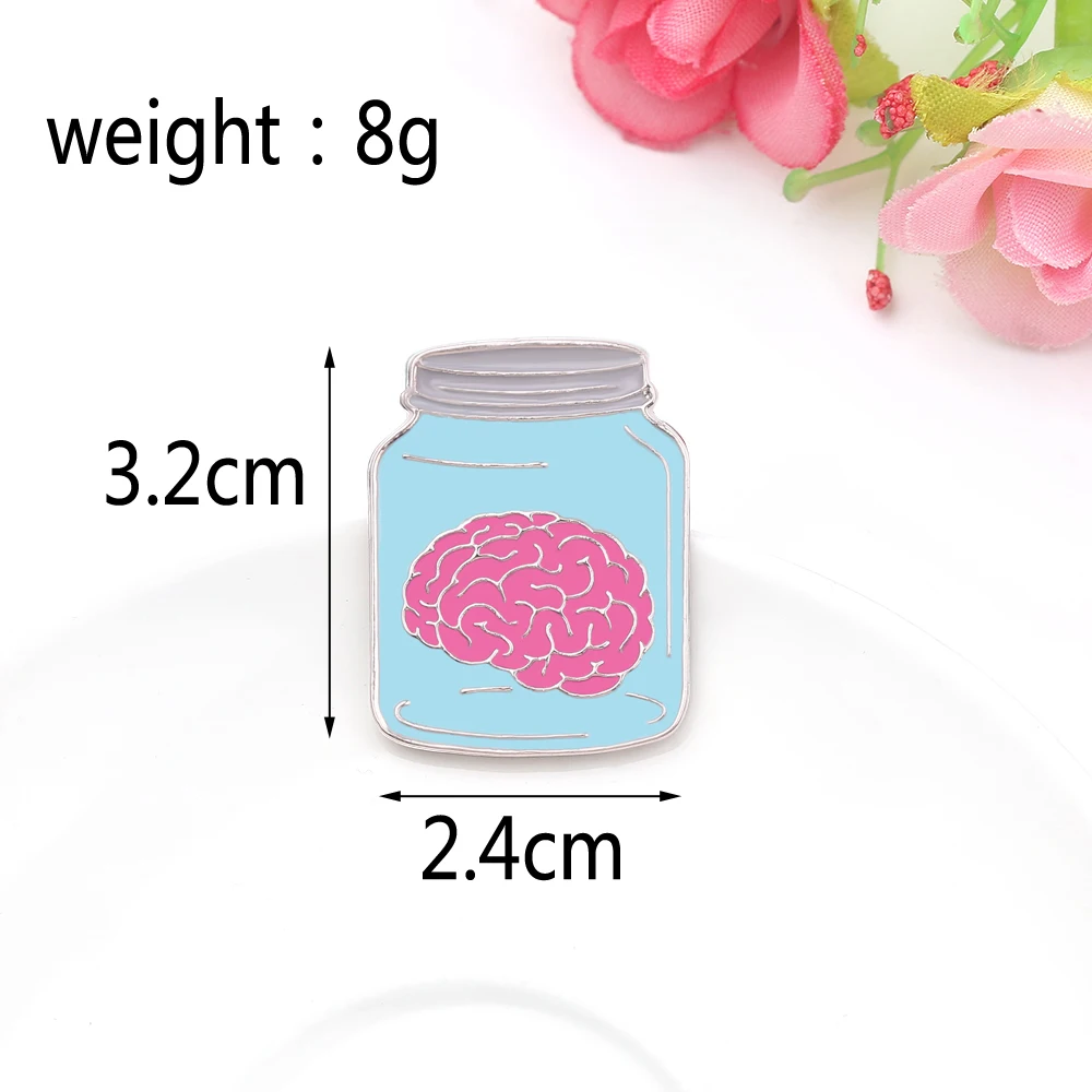 Медицинская эмалированная брошь на лацкан в форме мозга медицинская анатомия