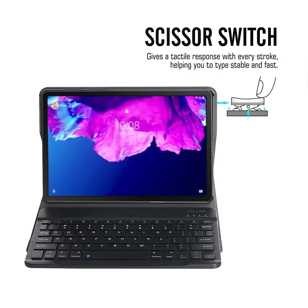 Bluetooth клавиатура чехол для Lenovo Tab P11 TB-J606F Подставка планшета кожаный Xiaoxin Pad 11 с