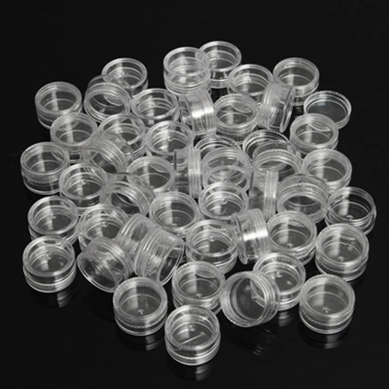 50Pcs 5ml Cosmetic Jar Empty Eyeshadow Case Face Cream Bottles Glitter Container Eye shadow Empty Nail Pots Beauty Tool