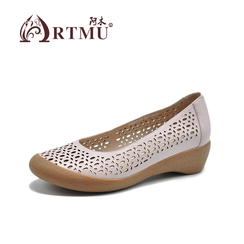 

Туфли-Лоферы женские из натуральной кожи на танкетке 4 см