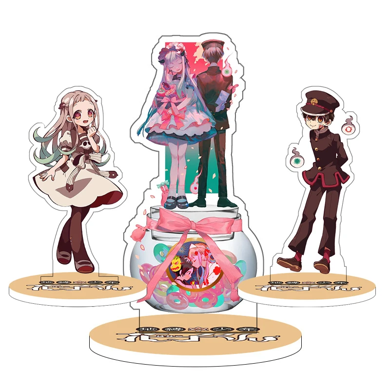 

6PCS Toilet-bound Hanako-kun Stand Figure Yashiro Nene Cosplay Costumes Uniform Dress Jibaku Shounen Wig Halloween Carnival Suit