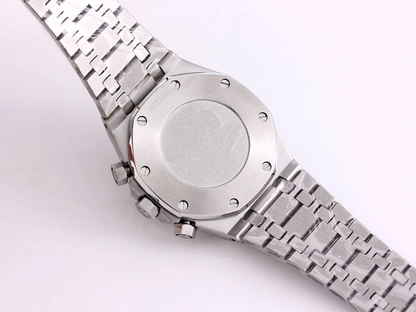 

Classic New Chronograph Men Sapphire Green White Green Silver Diamonds Bezel Rainbow Oaks Stainless Steel Royal Stopwatch Watch