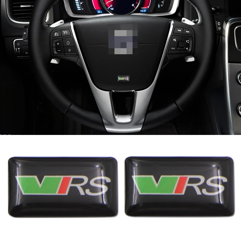 10pcs/lot Car styling Steering wheel 3D small Emblem Sticker Wheel Decal Fit for skoda VRS octavia superb | Автомобили и
