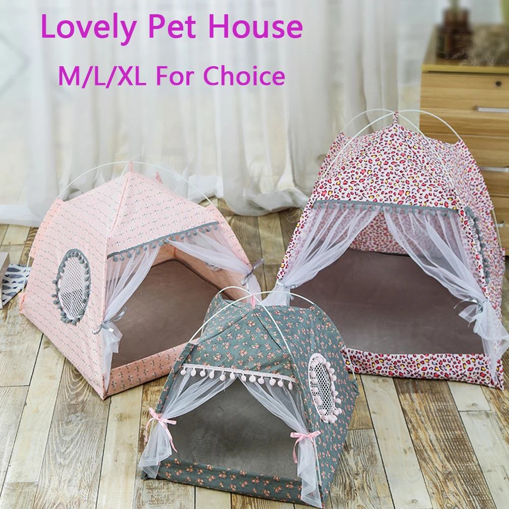 Полиэфирная ткань сетка для домашних животных уютный дом собака кошка складной