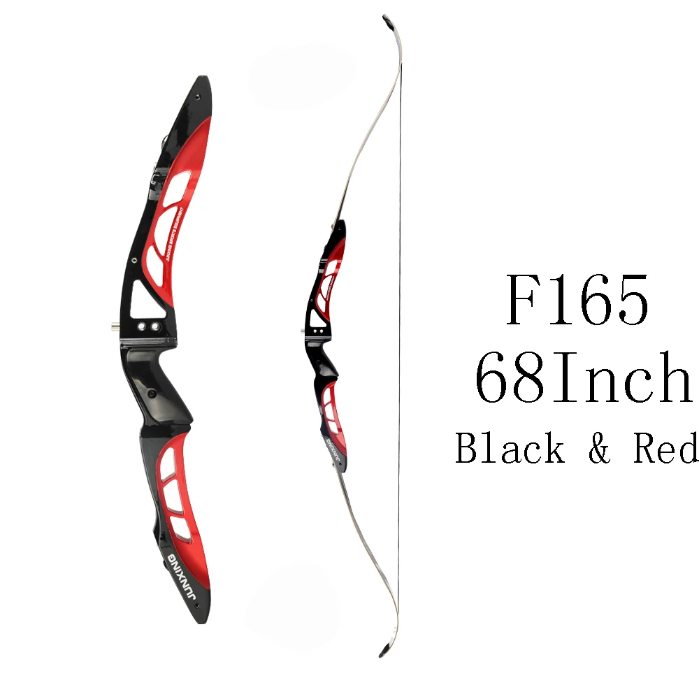 

Recurve Bow 68 Inches 18-40 Lbs F165 Aluminum Alloy Red Black Handle Maple Limb for Archery Hunting Shooting