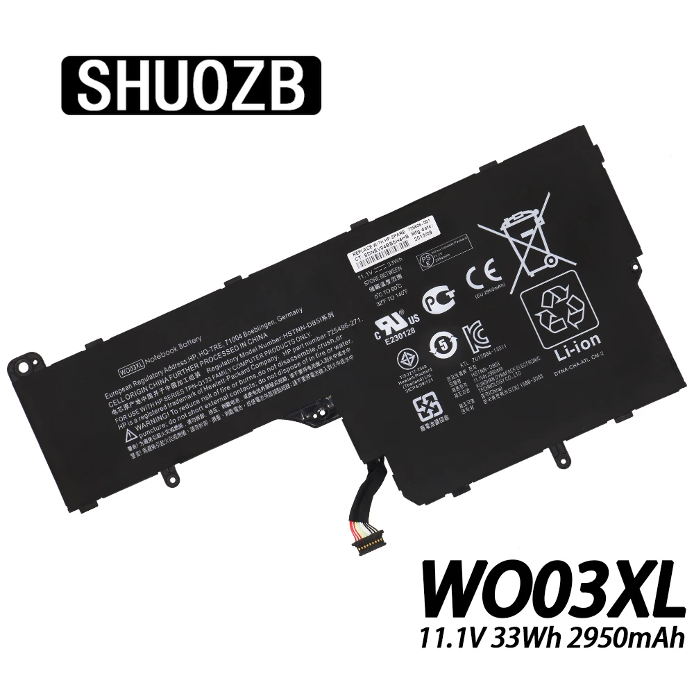 Аккумулятор WO03XL для ноутбука HP SPLIT Mini X100E 100E x2 13-M 13-M010DX Tablet 725606-001 725496-1B1 | Компьютеры